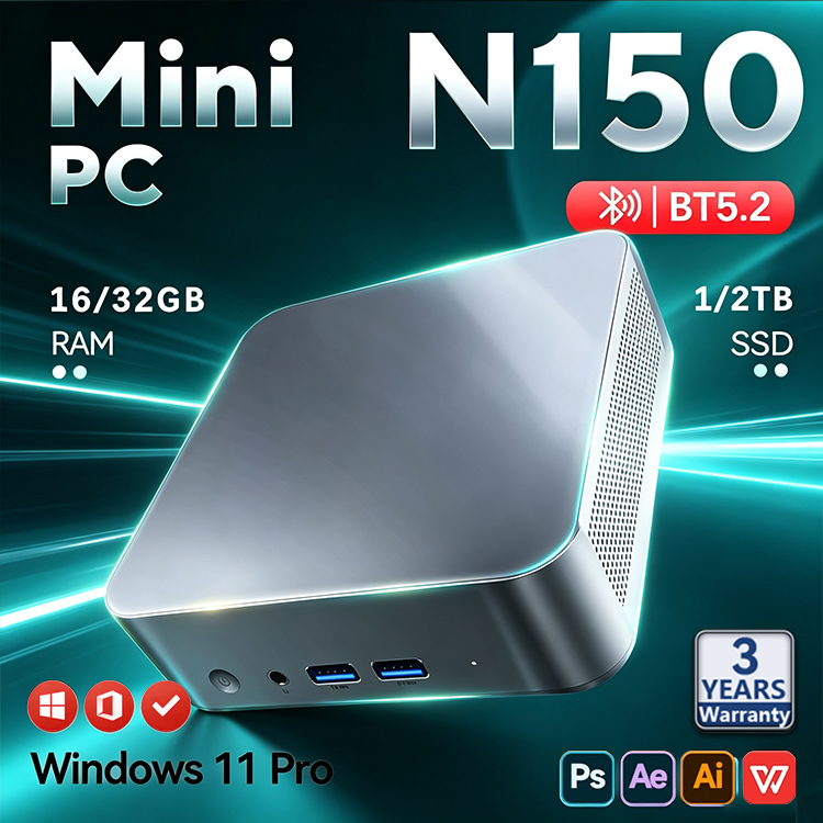 Pc Gaming Second - 2026 Intel N150 Mini PC Przenośny
