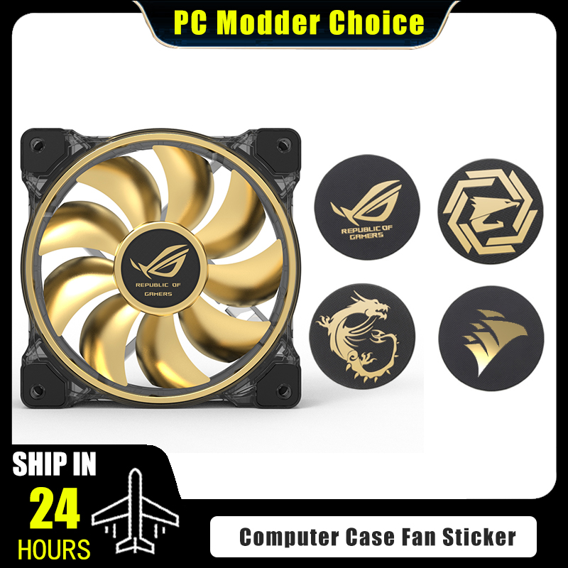 Gaming Pc Equipment - Naklejka z logo wentylatora obudowy komputera,