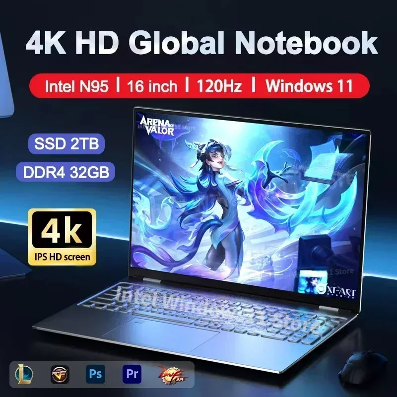 Pc Gaming Second - NOWY Laptop Intel N95 4K HD