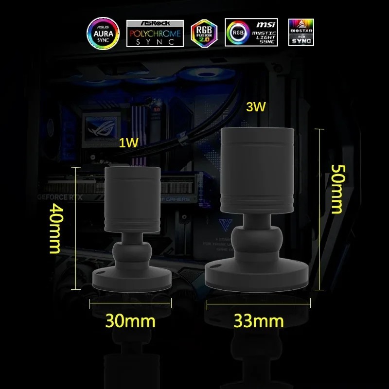 QITU 1W 3W ARGB 5V 3Pin Header – Pc Gaming Second recenzja i cena