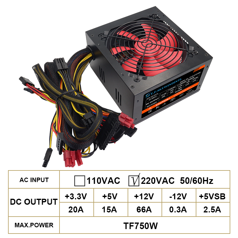 Zasilacz ATX 750W Gold PSU 750 – Pc Unit For Gaming recenzja i cena